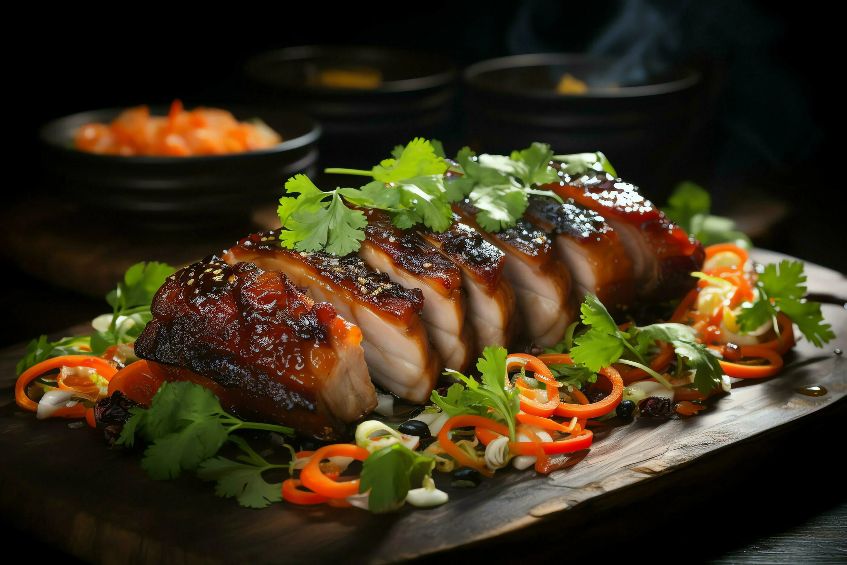 Delicious Asian pork cutlet.